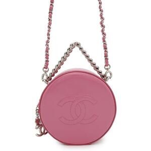 Chanel Round Chain Shoulder Bag Earth Patent
